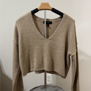 Forever 21 Tan V-Neck Sweater